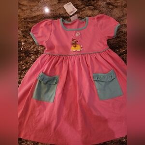 Adorable Pink Dress with Turtle